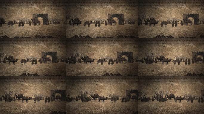 汉代张骞出使西域画像石动画及AE工程