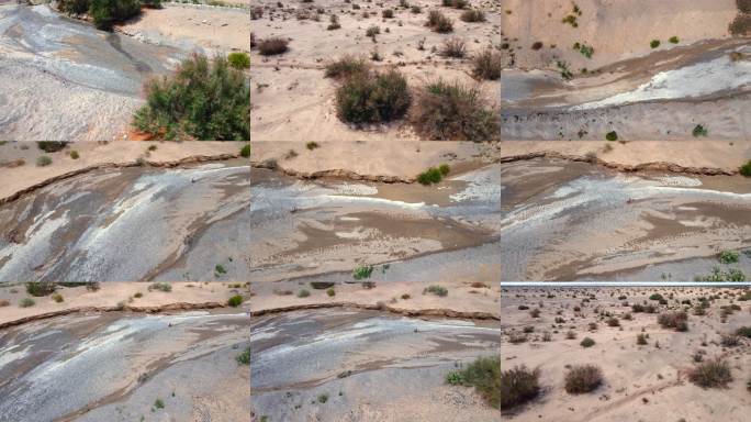 戈壁荒漠枯水河床