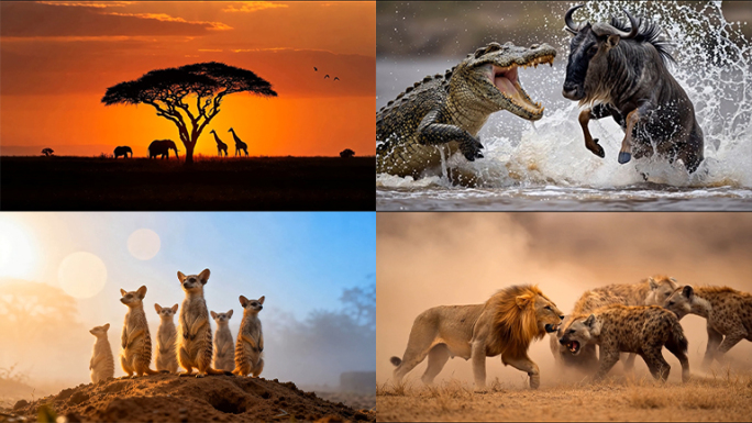 非洲大草原动物世界野生动物大迁移