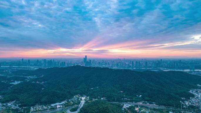 岳麓山日出航拍2