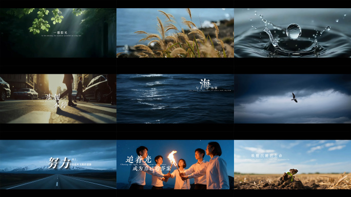 生命时光未来绽放拼搏向上年会开场