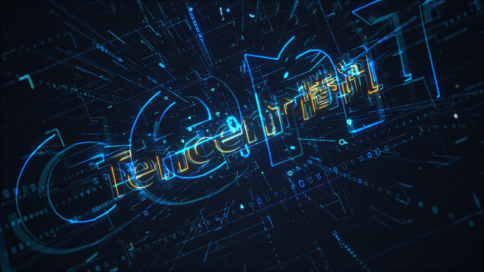 4K空间穿梭科技logo标题落版无插件