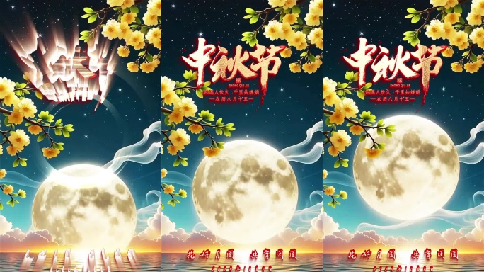 中秋佳节竖屏片头