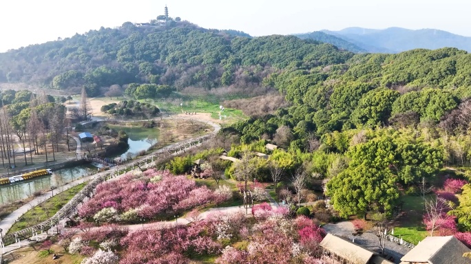 春日山水航拍风光