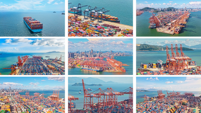 航拍深圳蛇口港