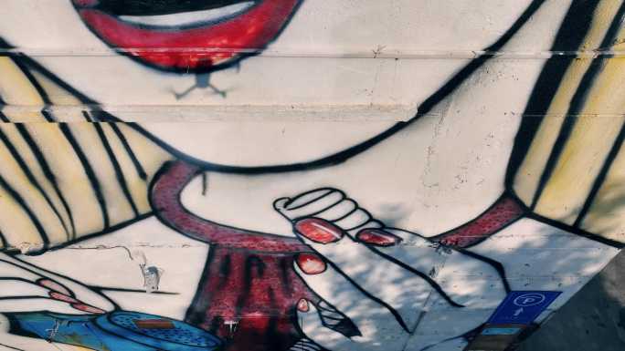 广州番禺紫泥堂涂鸦.工业风涂鸦艺术街区