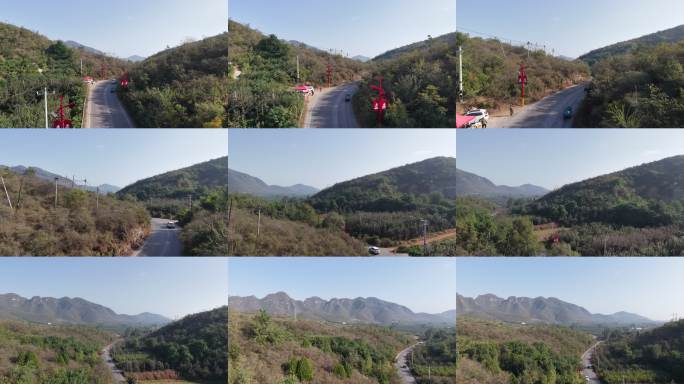 蜿蜒山路行车