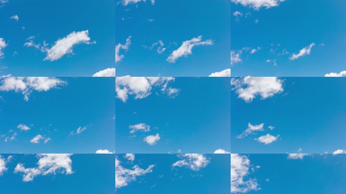 蓝天白云延时摄影