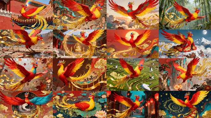 8K凤凰粒子特效