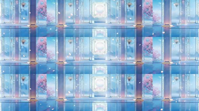 4K戏曲唯美国风戏曲舞台背景视频