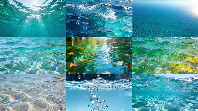水 水波纹 水面 波光粼粼 唯美 清澈