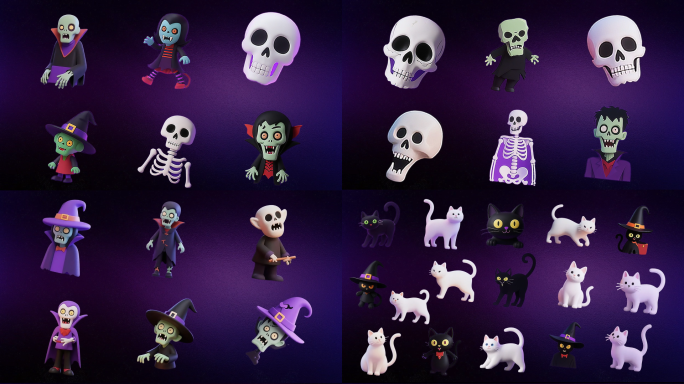 万圣节卡通角色合集