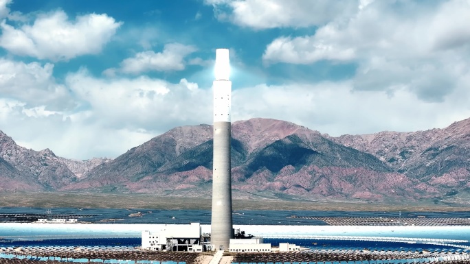 青海德令哈光热发电航拍