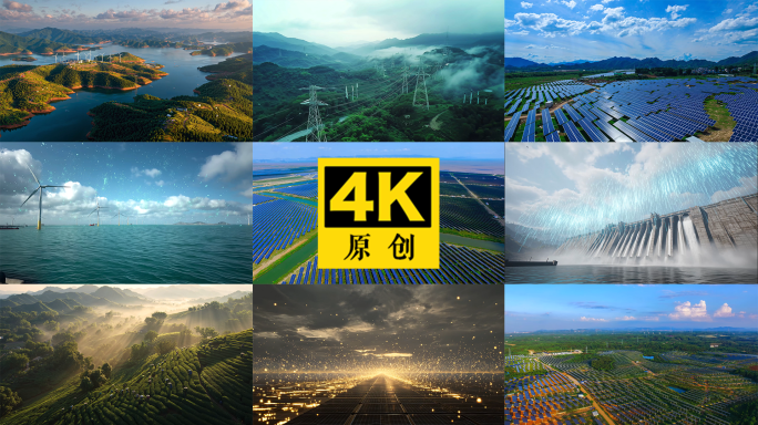 4K太阳能风电光伏电站