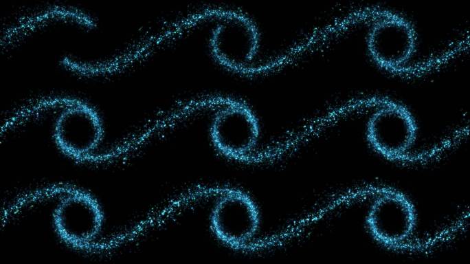 蓝色星光粒子漩涡动态背景