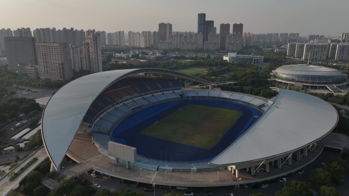 城市体育场馆航拍