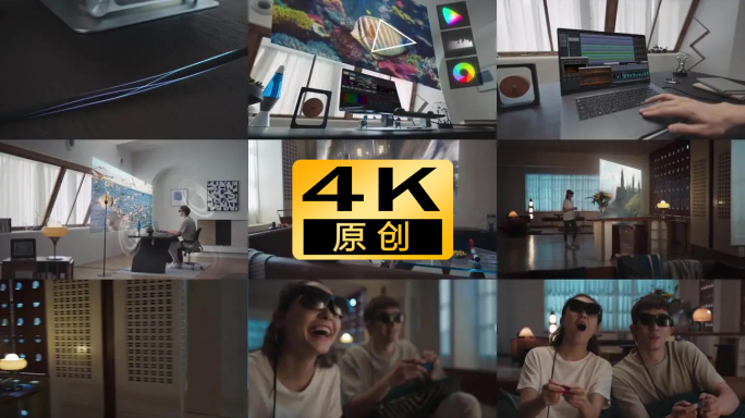 VR眼镜体验虚拟世界沉浸式游戏娱乐场景