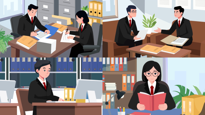 办公mg动画场景 AE模板