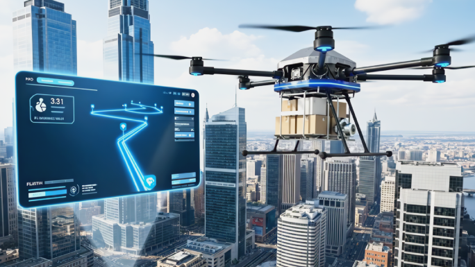 无人机物流无人机运输外卖货物派送低空经济