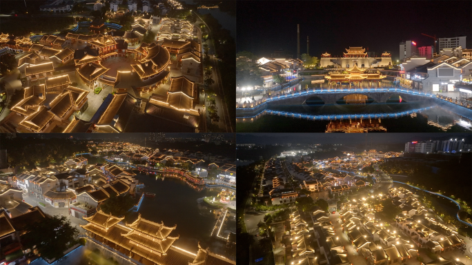 古城夜景航拍 4K