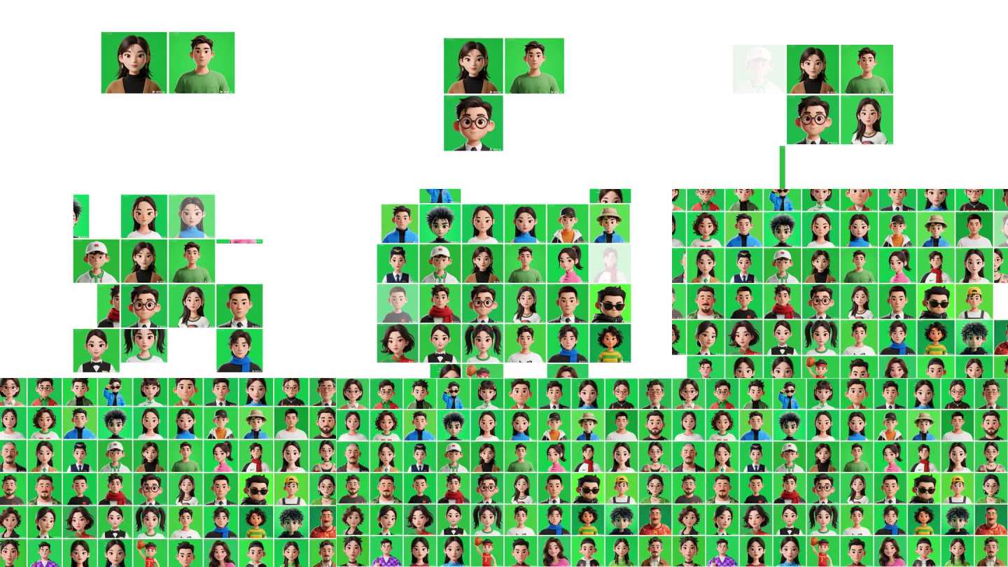 AE模板人物群像动画演绎