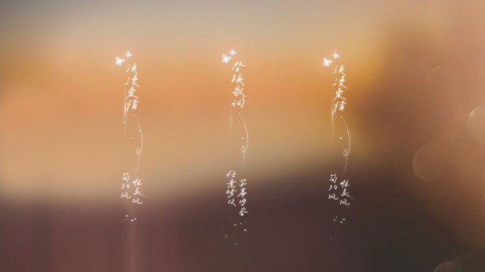 简约唯美浪漫歌词竖版