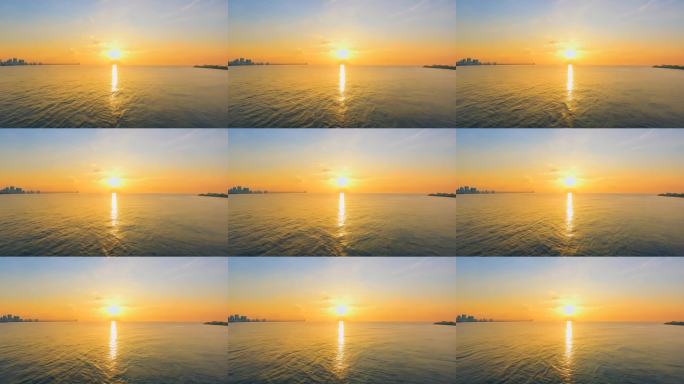 海上日出金色海面