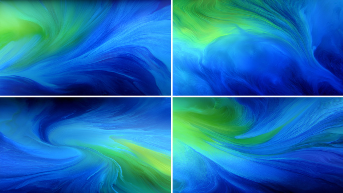 蓝绿流体流动抽象背景