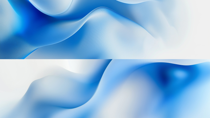 现代简洁蓝色抽象流动宽屏