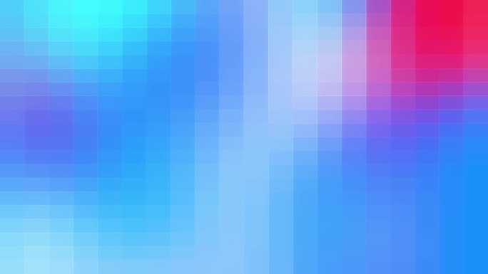 4K蓝红色彩马赛克流动背景无缝循环