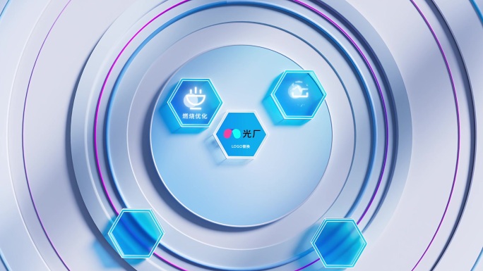 科技感数据可视化动态