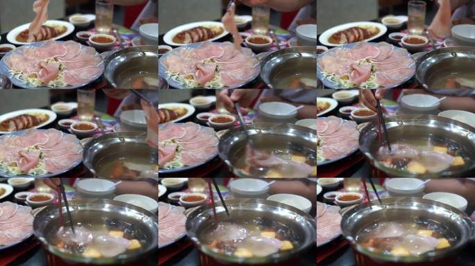 在锅里吃寿喜烧