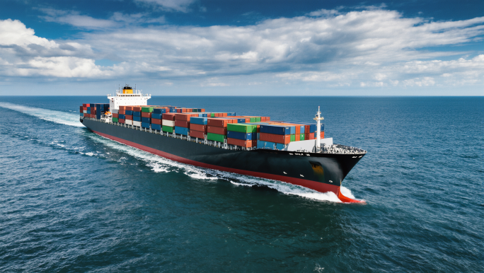 港口码头物流海运集装箱货船