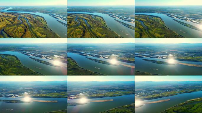 抚远乌苏里江四合金秋风光