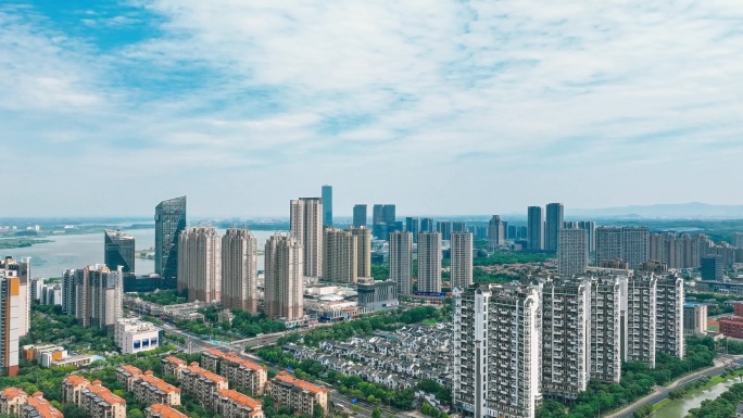 宜兴城市工业发展航拍