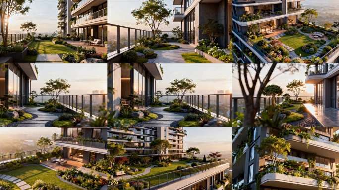 城市高空绿化住宅景观