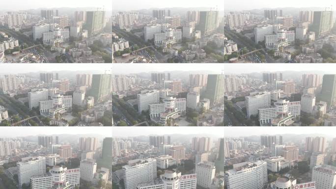 清晨南方医院航拍全景航拍