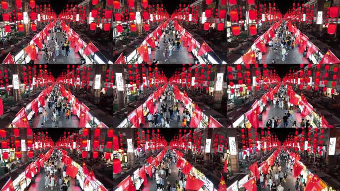 洛阳十字街红灯笼夜景