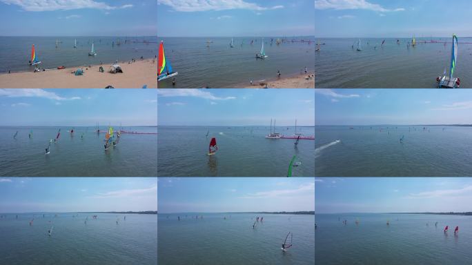4k 秦皇岛 帆船比赛 大海