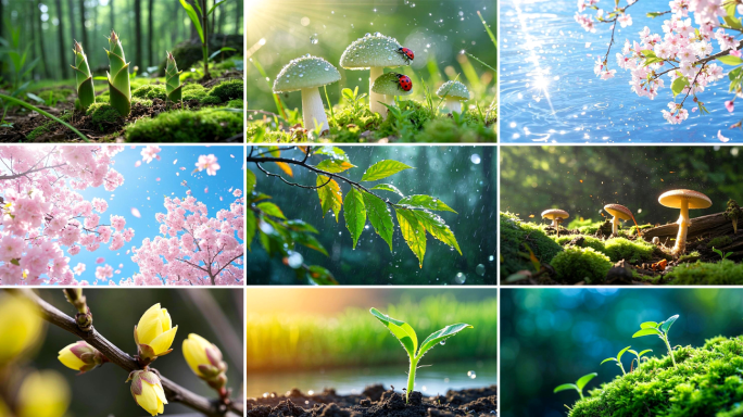 种子植物生长 发芽 万物复苏 延时生长
