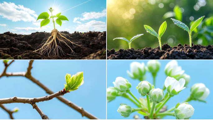 种子植物生长 发芽 万物复苏 延时生长