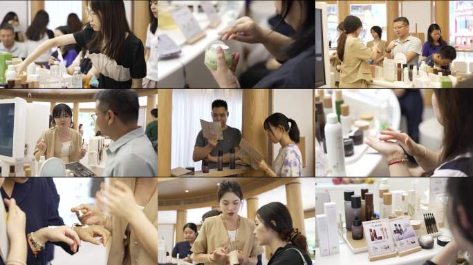 化妆品销售现场