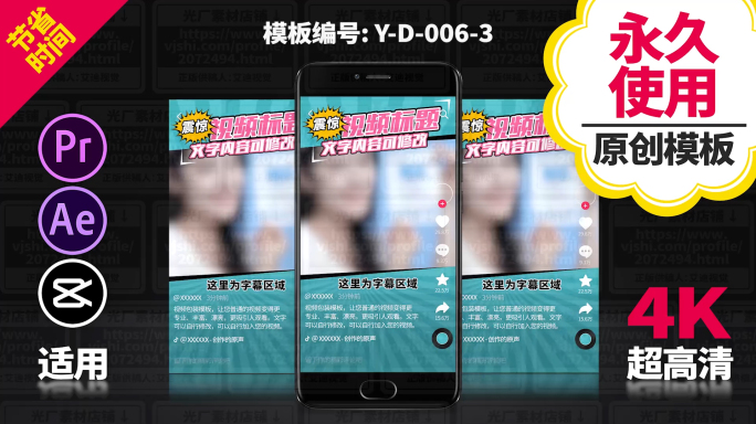 视频包装装饰边框竖版模板