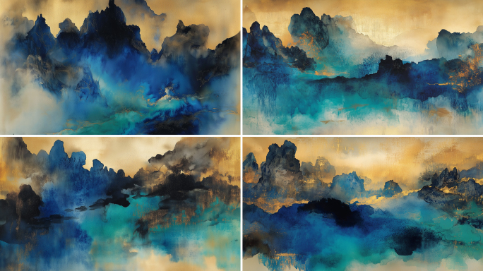 中式水墨山水动态背景