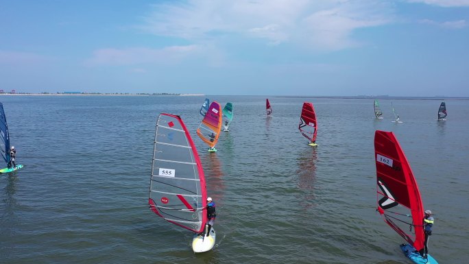 4k 秦皇岛 帆船比赛 大海