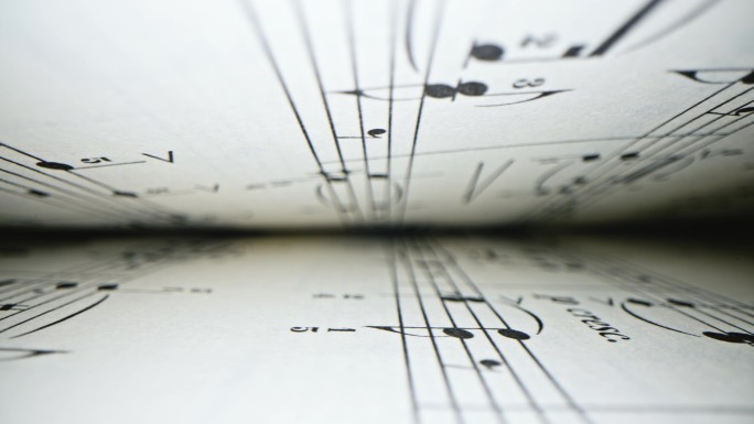 乐谱 特写 五线谱 音乐 视频 素材