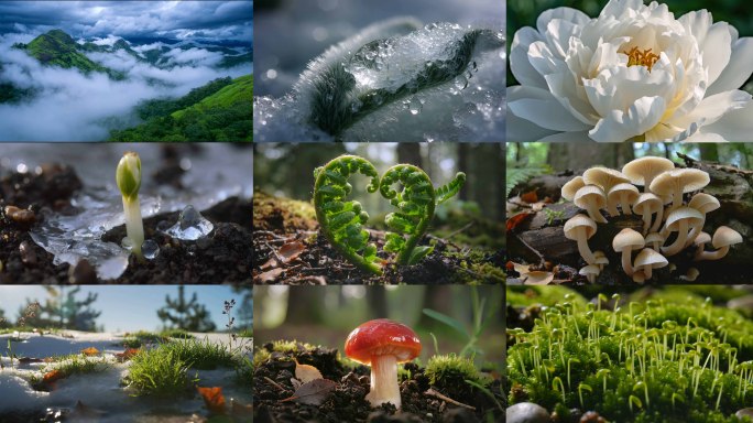 种子发芽种子生长发芽生长冰雪融化春暖花开