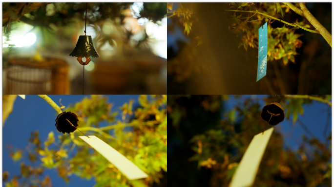 4k夜晚风吹风铃合集