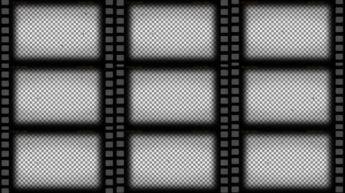 胶片老电影边框AE模板1-循环alpha