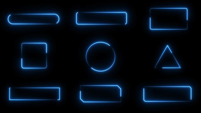 9款 4k科技光效边框可循环（透明底）